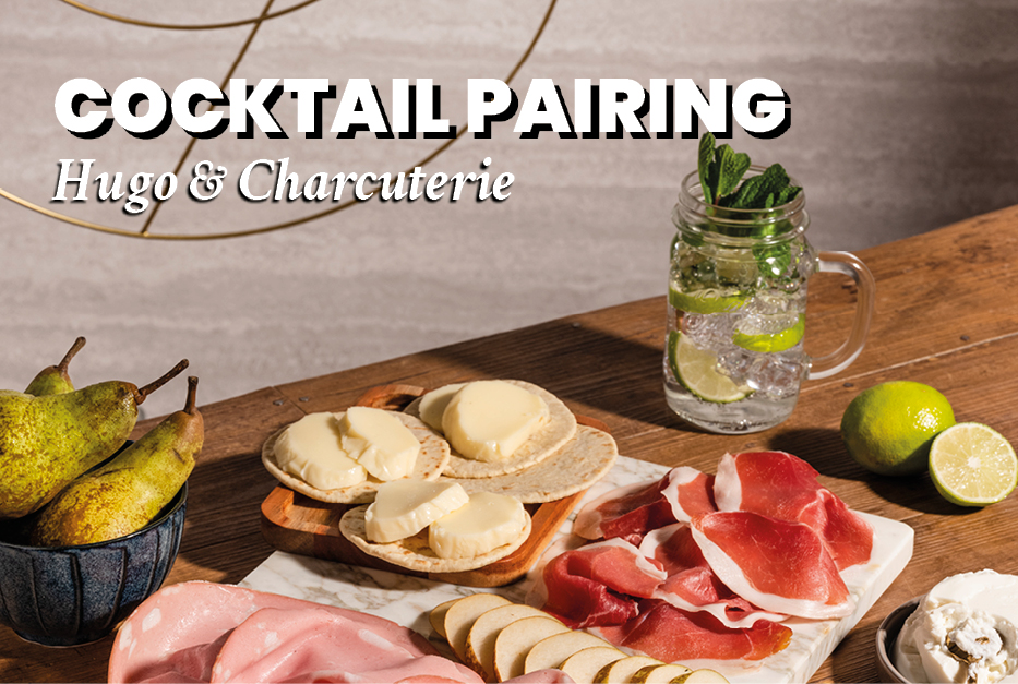 cocktail pairing Hugo spritz with charcuterie